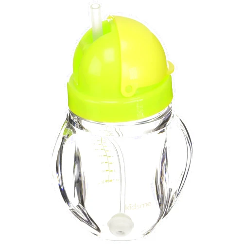 Kidsme Spill Proof Tritan Sippy Cup with Weighted Straw, Green