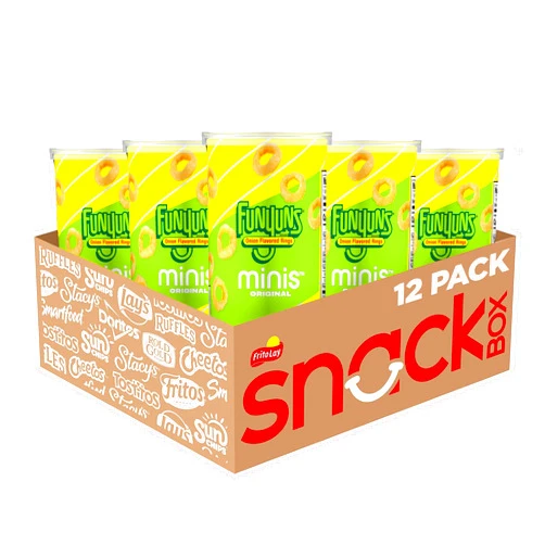 Funyuns Minis Canisters, Original, 1.125 Ounce (Pack of 12)
