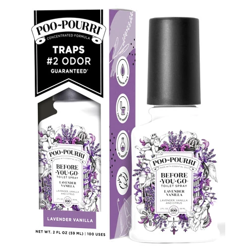 Poo-Pourri Before-You-Go Toilet Spray, Lavender Vanilla, 2 Fl Oz - Lavender, Vanilla and Citrus