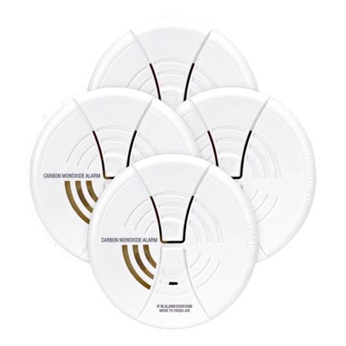 FIRST ALERT CO250B Family Gard Basics Carbon Monoxide Alarm 4-Pack | Battery Operated Carbon Monoxide Detector , White