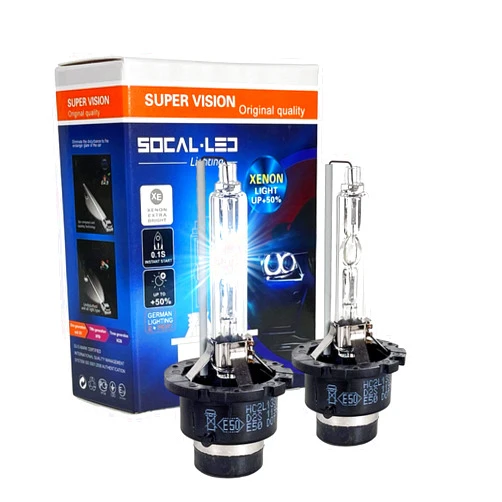SOCAL-LED LIGHTING 2X D2S HID Bulbs 35W AC Factory Xenon HID Direct Replacement 10000K Deep Blue