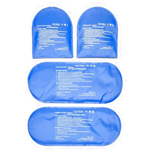 NatraCure Replacement Gel Packs for Cold Therapy Socks - (4-Piece Set) Extra Gel Ice Packs Reusable, Compresses for Injuries, Flexible Ice Packs Reusable, Small Ice Packs, Thin Ice Packs - GP23-24
