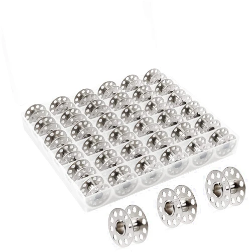 BetyBedy 36Pcs Metal Bobbins with Bobbin Case, Sewing Machine Bobbins for Craft Sewing, BetyBedy Metal Bobbins Set for Bro-Ther/Baby-Lock/Jano-me/El-na/Sin-ger, Sewing Machine Accessories
