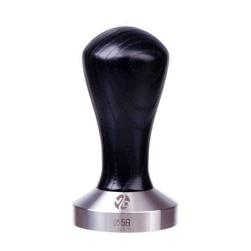 VD Coffee Tamper - Espresso Tamper - mm Tamper - Coffee Tamper Classic Series - Coffee Press Tool - Tamper Espresso - Stainless Steel Espresso Tamper - Handle Solid Wood - Pressure Base Tampers (black, 58mm)