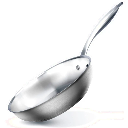 Duxtop Professional Stainless Steel Fry Pan, Induction Ready Cookware with Impact-bonded Technology, 9.5 Inches