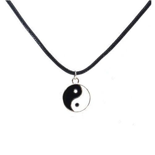 Scddboy Yin Yang Pendant Necklace for Mens - Adjustable Cord Necklace