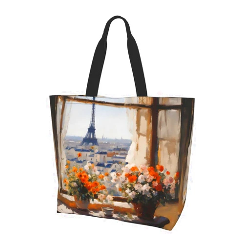 MYGANN Beautiful Pylons In The Distance Women'S Large-Capacity Shoulder Waterproof Shopping Bag For Daily Travel Gift Bag