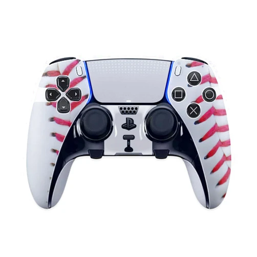 MIGHTY SKINS MightySkins Skin Compatible with PS5 DualSense Edge Controller - Baseball Closeup | Protective, Durable, and Unique Vinyl Decal wrap Cover | Easy to Apply & Change Styles | Made in The USA