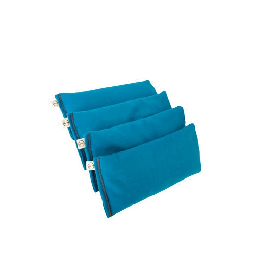 Peacegoods Pack of (4) Unscented Organic Flax Seed Eye Pillows 8.5 x 4 Soft Cotton Flannel - Soothing & Relaxing - Yoga Massage Sleep Meditation