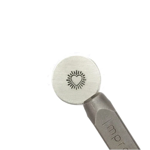 ImpressArt - Heart Burst Metal Stamp, Arts & Crafts Jewelry Stamping Tools, Steel Punch for Handmade Designs & Love Gifts Ideas (6mm)