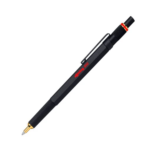 rOtring 800 Retractable Ballpoint Pen, Medium Point, Black
