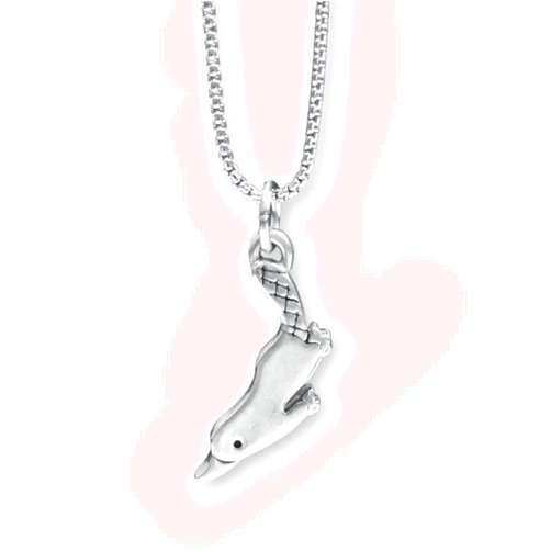 Mark Poulin Platypus Necklace - Pewter Platypus Pendant -Platypus Charm Necklace on 18