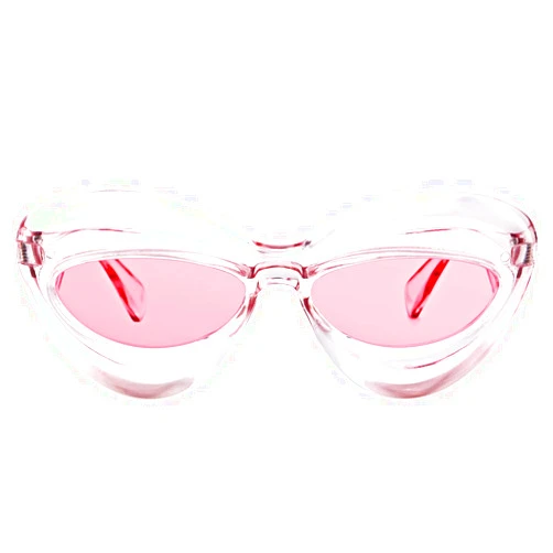 AWGSEE Trendy Inflated Shape Lip Sunglasses for Women Fashion Oversized Cat Eye Shades UV400 Protection
