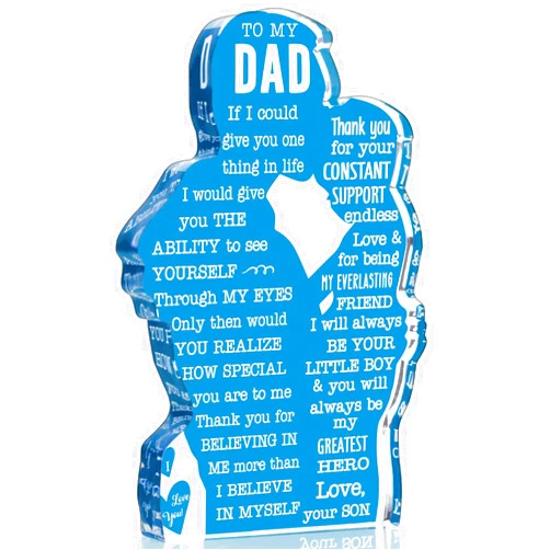 TuSuQing Dad Birthday Gifts from Son Christmas Gifts for Dad Unique Birthday Present Ideas for Father Daddy New Dad Best Dad Ever Gifts Father's Day Gifts Dad Acrylic Plaque Sign