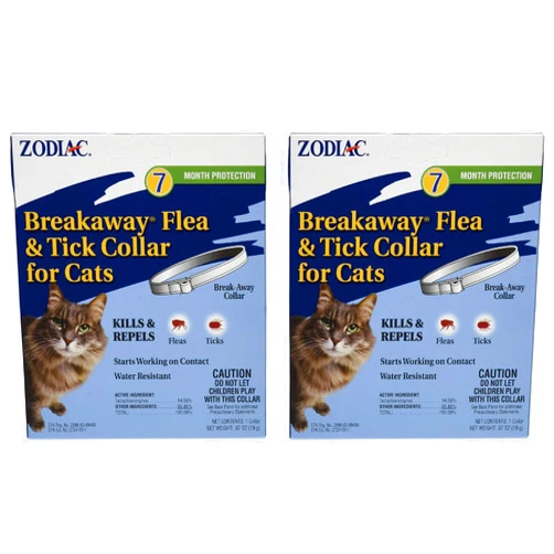 Zodiac Breakaway Flea & Tick Collar for Cats 7 Month Supply - Pack of 2