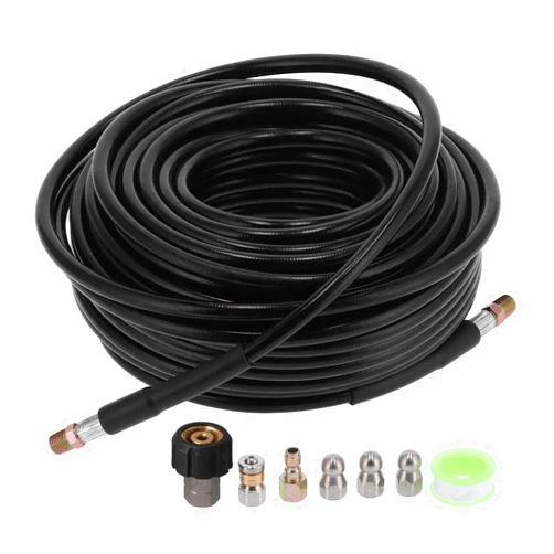 Naroote Plumbing Snake Pressure Washer Hose Sewer Jetter Kit For Pressure Washer,Pressure Washer Sewer Jetter Kit 4000 PSI Drain Cleaning Hose 100ft Hose 1/4in NPT Hardware
