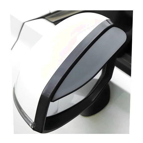 Osilly 2PCS Car Rear View Mirror Rain Visor Guard, Auto Side Mirror Rain Eyebrow Cover, Waterproof PVC, Automotive Exterior Accessories Decor, Universal for Most Car Truck SUV (Black)