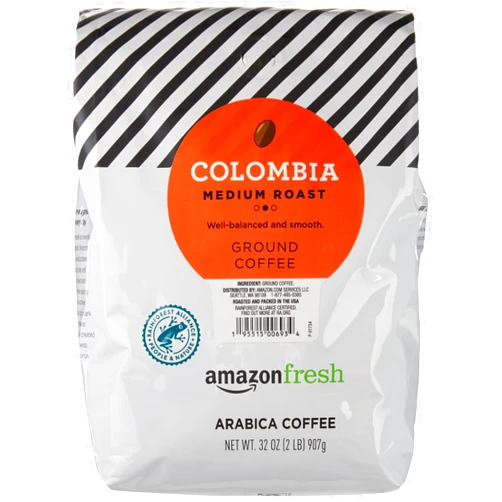 Amazon Fresh, Colombia Ground Coffee, Medium Roast, 32 Oz