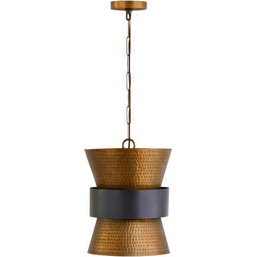 Capital Lighting Fixture Company Capital Lighting 330416PZ Loren Industrial Metal Hourglass Pendant, 1-Light 100 Watts, 17