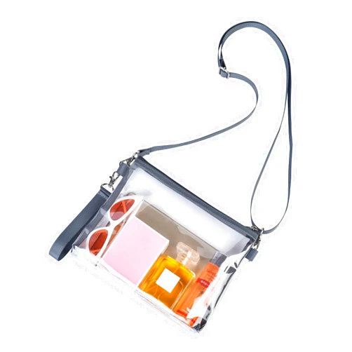 Bagenius Clear Purse Stadium Approved Clear Bag with Removable Straps for Work Sporting Events and Concert