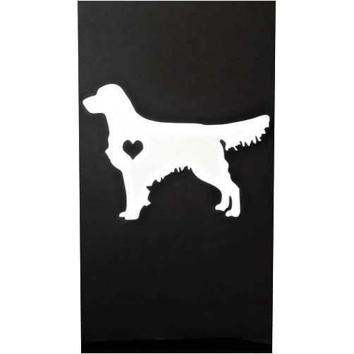AAWFHRIE Golden Retriever Dogs Vinyl Decal Sticker|White| Cars Trucks Vans SUV Laptops Wall Art|5.5