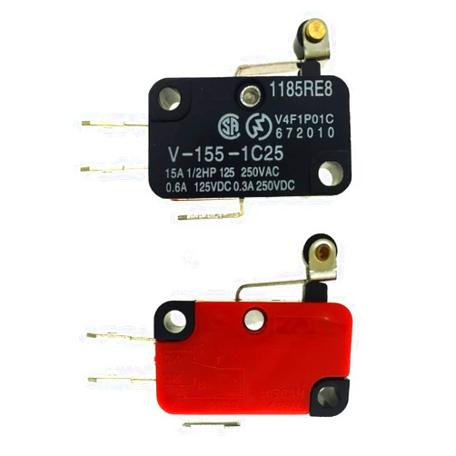 YXQ V-155-1C25 Micro Limit Switch Short Roller Lever Arm SPDT Snap Action LOT 15 Pcs