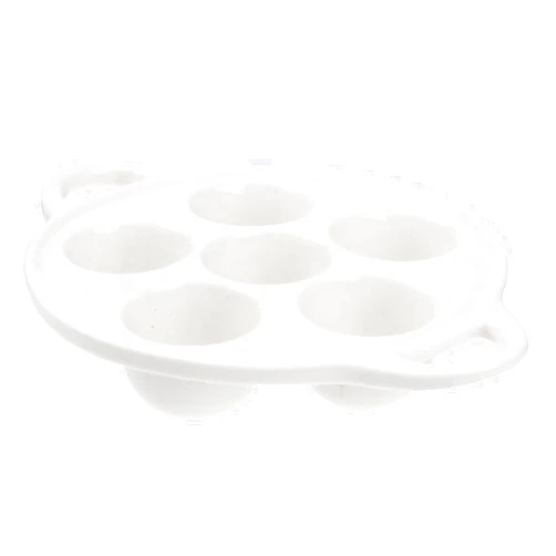 Kichvoe 1pc Bakeware Snail Escargot Cookware Escargot Dishes Escargot Cooking Tray Escargot Baking Dish Kitchen Cooking Gadgets Oyster Grill Pan To Serve Stainless Steel White Ceramics