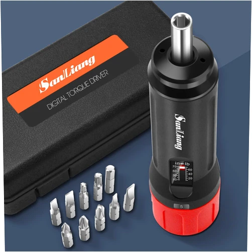 SanLiang Torque Screwdriver Wrench Driver Bits Set 10-70 Inch Pounds lbs for Maintenance,Tools, Bike Repairing and Mounting. (10-70 in-lbs)