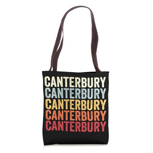 Canterbury Connecticut Canterbury CT Retro Vintage Text Tote Bag
