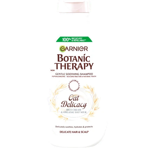 Garnier Botanic Therapy Shampoo 400ml Oat Delacay Rice Cream & Organic Oat Milk Hypoallergenic