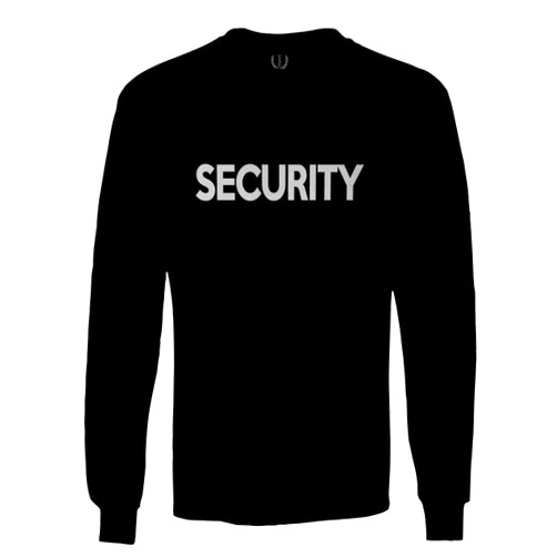 VICES AND VIRTUESS 0331. Security Graphic Event Staff Work Uniform Concert Crew Guard Long Sleeve Men's