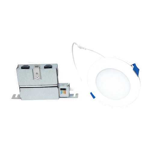 HALO HLBPH 4 inch Canless Recessed Downlight w/Remote Driver/Junction Box Integrated LED Kit HLBPH Selectable 2700K, 3000K, 3500K, 4000K, 5000K CCT New Construction White