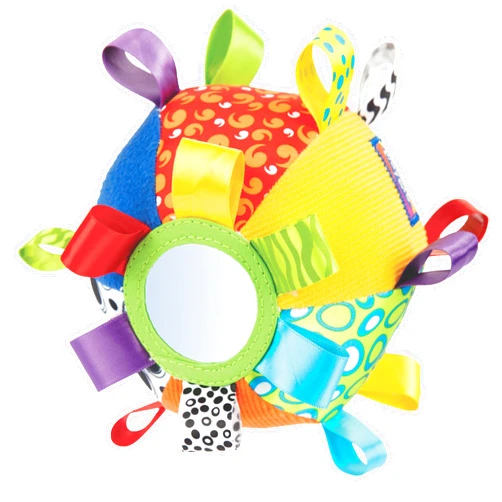 Playgro Kick & Play Loopy Loops Ball - Interactive Sensory Development Toy for Babies 3+ Months - Boosts Touch, Movement Skills with Fun Football Design - Crawling Baby Toy