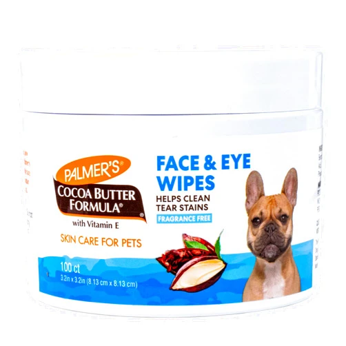 Palmer's for Pets Palmer's for Pets Facial Cleansing Pads with Cocoa Butter 100ct; Small Face Wipes for Dogs with Vitamin E and Cocoa Butter, Dog Eye Cleaning Wipes