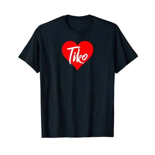 Cool Nombre Personalizado Amor Corazón Tees Amo a Tiko Primer Nombre Yo Corazón T-Shirt