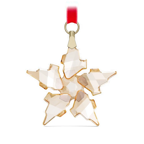 SWAROVSKI Christmas Ornament, 2021 Annual Edition, Festive, Small, Champagne Crystal