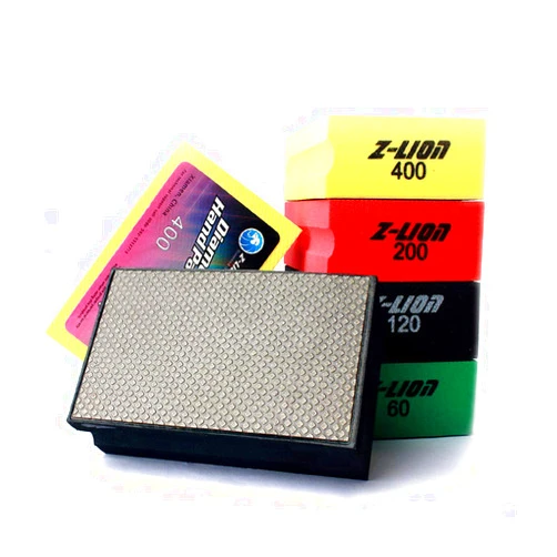 Z-Lion Electroplated Diamond Hand Polishing Pads Foam Back for Granite Marble Stone Glass Ceramic(4pcs/Set)