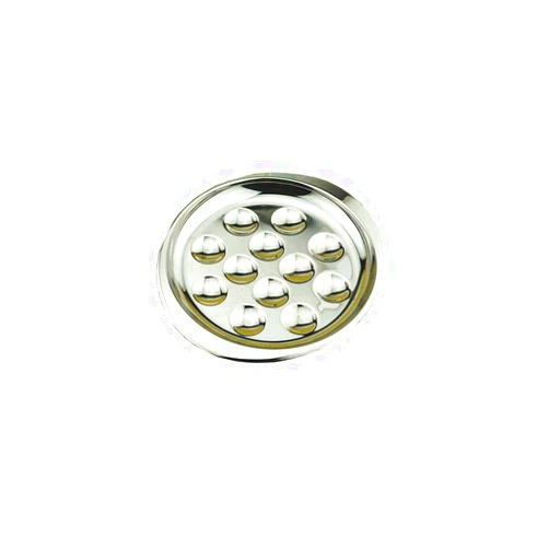 LCL C&L Stainless Steel Snail Mushroom Escargot Plate Dishes 12 Compartment Holes