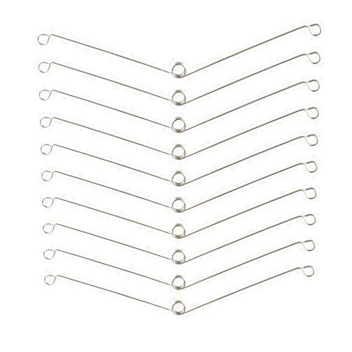 Siktorrwd 10Pcs Spring Clips for Recessed Light Fixtures, Metal Torsion Spring Clips, Recessed Light Covers Replacements for Bathroom Fan, Ceiling Exhaust Fan, Recessed Lighting Trim (Sliver)