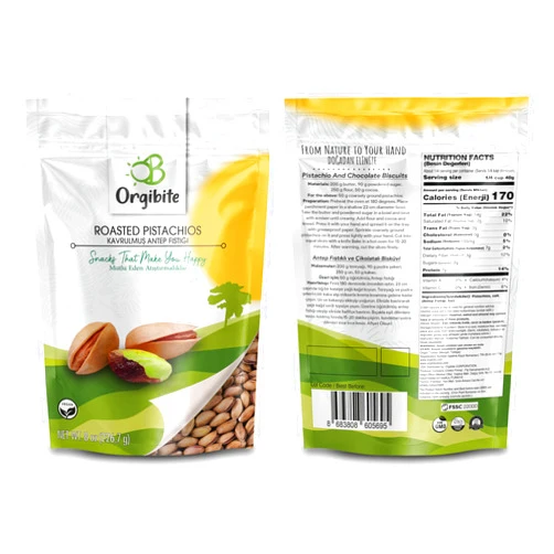 Orgibite Dry Roasted and Salted Pistachios | Large Premium Turkish Pistachios In Shell | Organic Vitamin-Rich Pistachios | Healthy Snack for Kids, Adults,Vegans 8 Oz (Pack of 1)