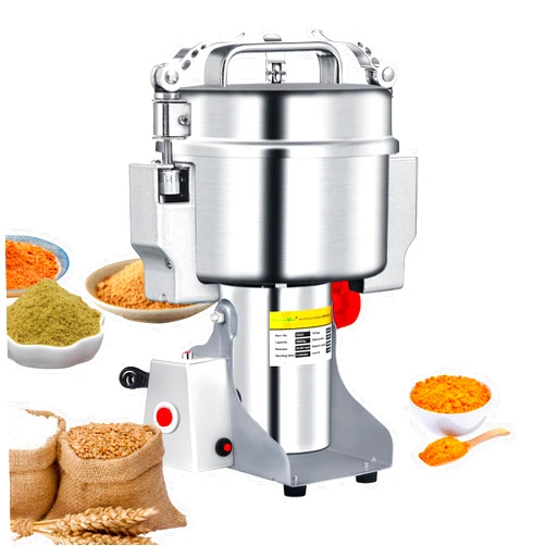 BioloMix 2000g Electric Grain Grinder Mill Safety Upgraded 3000W High Speed Spice Grinder Commercial Superfine Grinding Machine Dry Cereals Pulverizer,for Coffee, Cereals, Spice Grind(Swing)