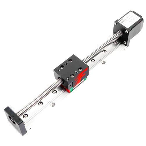 FUYU FSL30 Mini Linear Stage Small Slide Guide CNC Screw Lead Motion Table Motorized Nema 14 Stepper Motor[150mm Stroke Work Size]