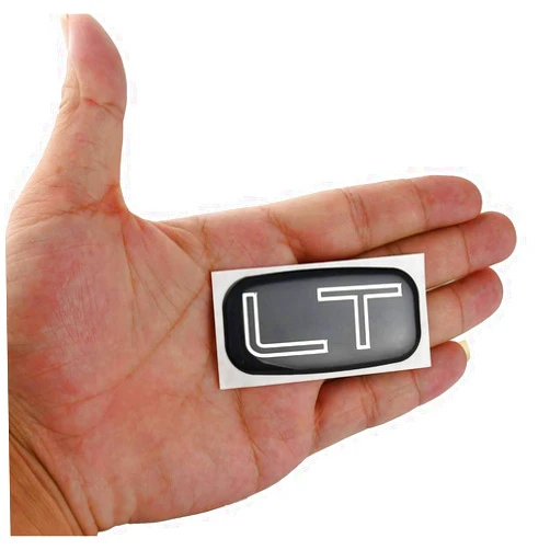 CDD 1x LT Nameplate Emblem 3D Badge Replacement for 99-07 15036136 Chevrolet Silverado Suburban Tahoe Chevy GM (Chrome/Black)
