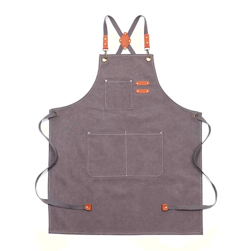 PATILWON Waterproof Chef Aprons for Men Women with Large Pockets, Cotton Canvas Cross Back Heavy Duty Adjustable Apron