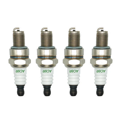 Hzoziza AC6R Resistor Spark Plug, Replaces NGK CMR6H, Fits for Stihl FS40 FS50 FS56 FS70 FS90 FS94 FS100 FS110 FS130 FC90 FC95 FC100 FC110 HL90 HL95 HL100 HT100 HT130 KM90 KM110 KM130 BR500, 4-Pack