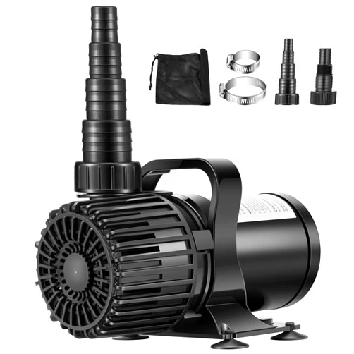 VIVOHOME 120W 2700GPH Submersible Water Pump with 180° Seamless Adjustable Nozzle and Barrier Bag for Koi Pond Waterfall Fountains Fish Tank