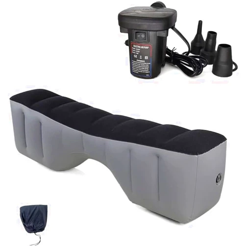 Berocia Inflatable Car Air Mattress Back Seat Bed with Air Pump, Universal Back Seat Gap Filler Pad Extender for SUV Camping Sleeping Travel Rest