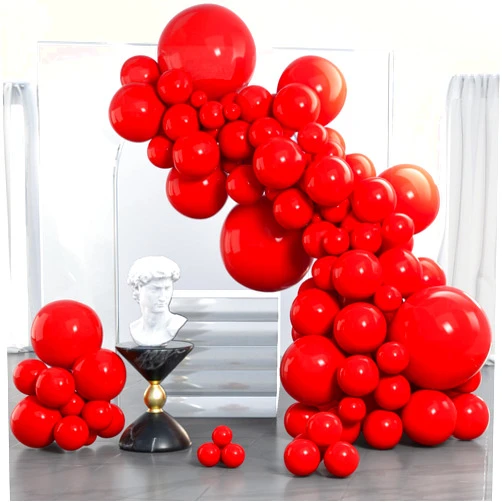 PartyWoo Red Balloons 85 pcs Different Sizes of 18 12 10 5 Inch Red Balloon Arch Kit Garland for Birthday Graduation Bachelorette Citizenship Anniversary Cherry Casino Theme Party Decorations Red-Y57