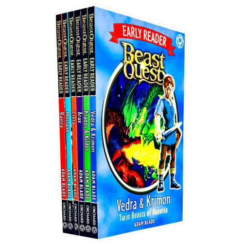 Adam Blade Beast Quest Early Reader 6 Books Collection Set By Adam Blade (Ravira, Mortaxe, Creta, Arax, Kragos & Kildor, Vedra & Krimon)