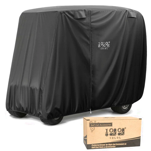 10L0L Universal 2-4 Passenger Golf Cart Cover for EZGO, Club Car and Yamaha, Waterproof Sunproof and Durable